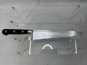 EUC K Sabatier Knife 14” Long Made In France 9” Long Blade Black Handle
